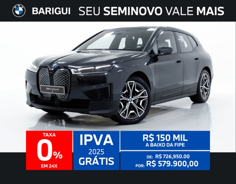 bmw ix eletrico xdrive40 3.0 4p automatico 2025