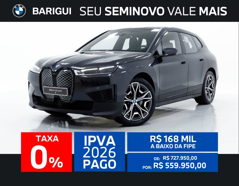 bmw ix eletrico xdrive40 3.0 4p automatico 2025