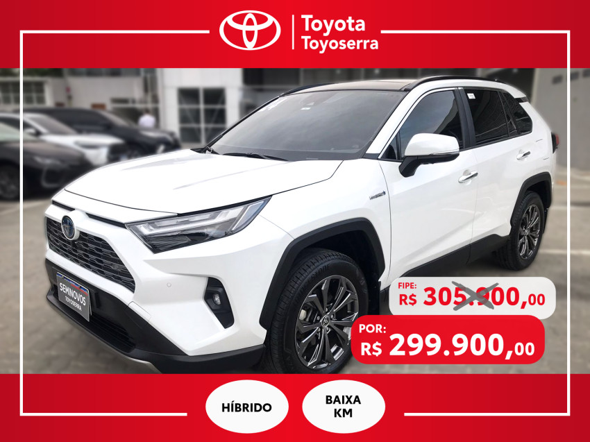 baixa km! - toyota rav4 2.5 sx connect 4x4 automatico (hibrido)