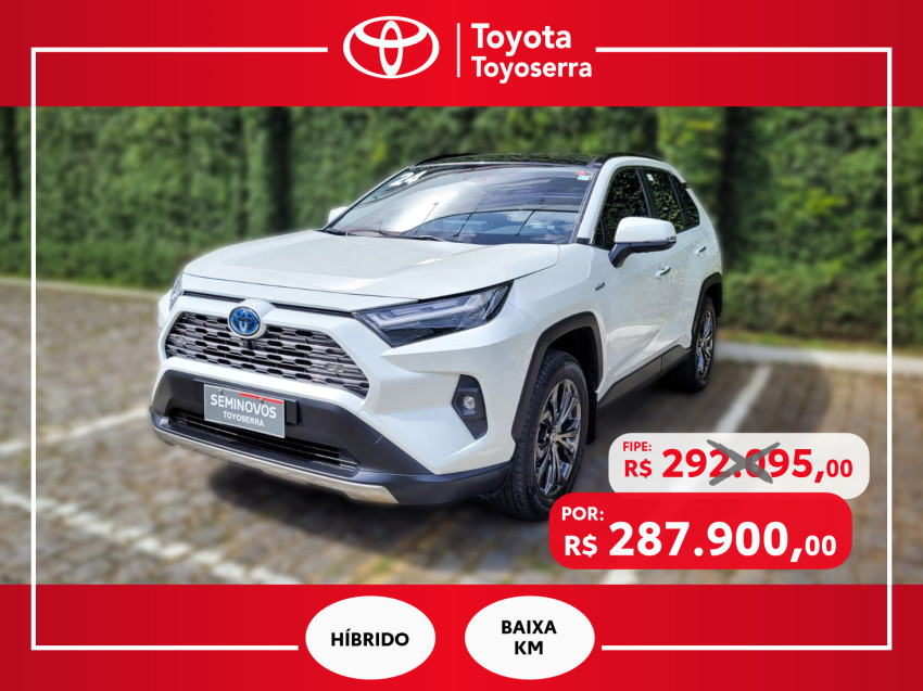 baixa km! - toyota rav4 2.5 sx connect 4x4 automatico (hibrido)