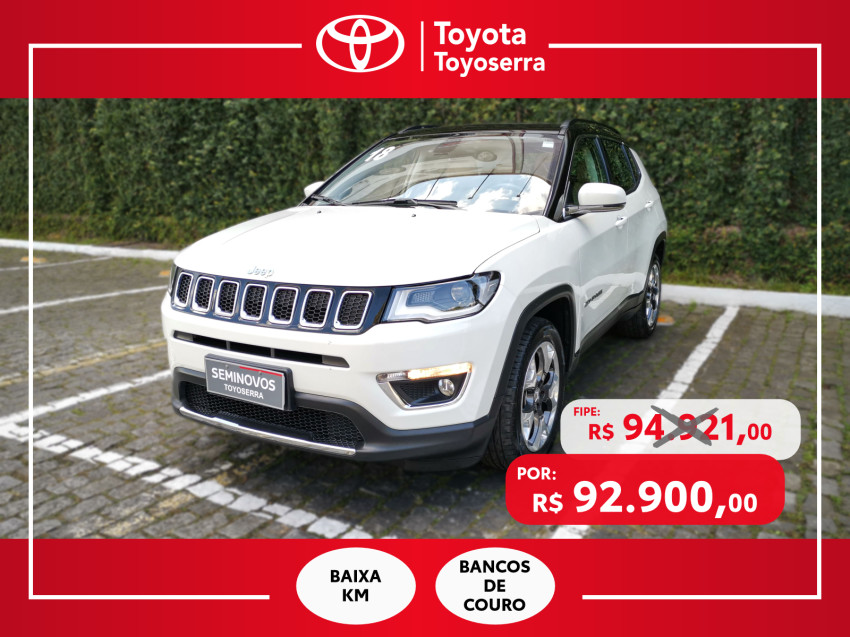 baixa km! - jeep compass limited 2.0 4x2 flex automatico baixa km! - jeep compass limited 2.0 4x2 flex automatico
