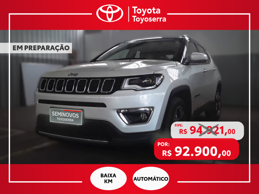 baixa km! - jeep compass limited 2.0 4x2 flex automatico baixa km! - jeep compass limited 2.0 4x2 flex automatico