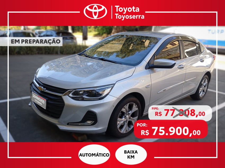 baixa km! - chevrolet onix sed. plus prem. 1.0  tb flex automatico