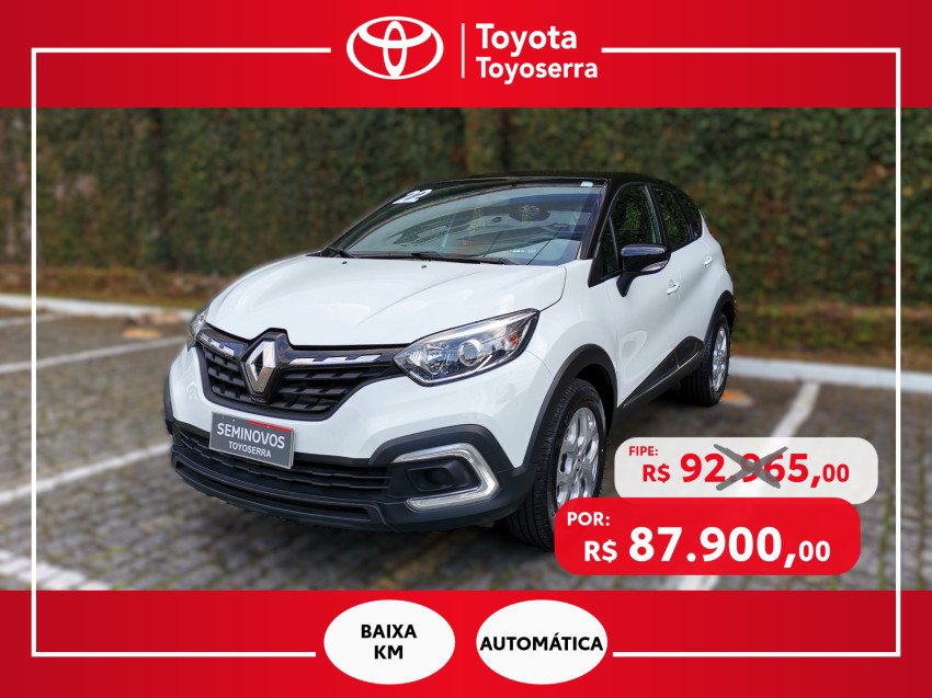 baixa km! - renault captur zen 1.3 tb  flex automatico