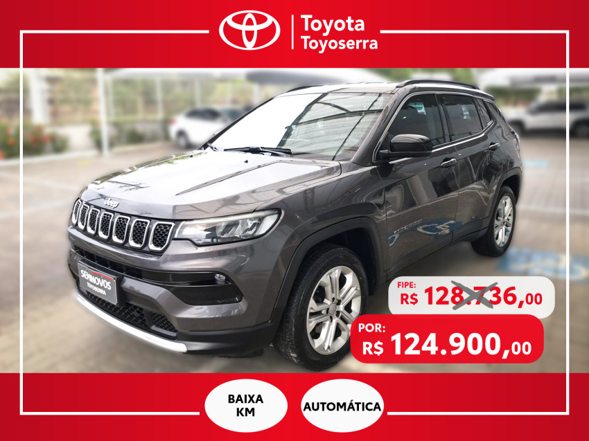 baixa km! - jeep compass long. t270 1.3 tb 4x2 flex automatico baixa km! - jeep compass long. t270 1.3 tb 4x2 flex automatico