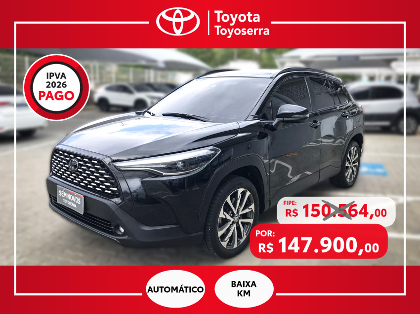 baixa km! - toyota corolla cross xre 2.0  flex automatico