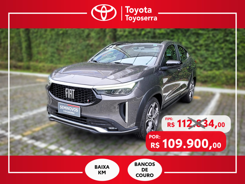 baixa km! - fiat fastback impetus 1.0 200 t. flex automatico