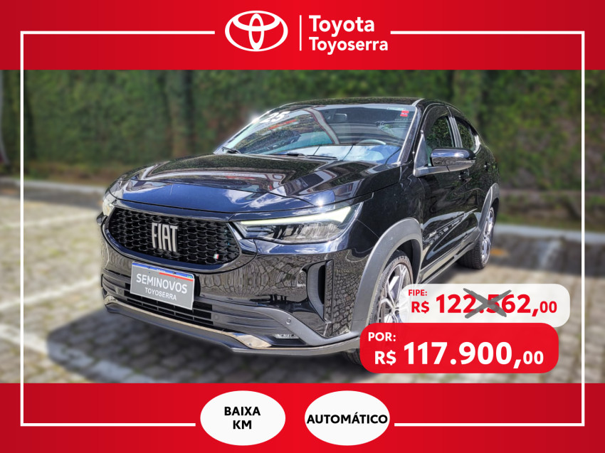 baixa km! - fiat fastback impetus 1.0 200 t. flex automatico
