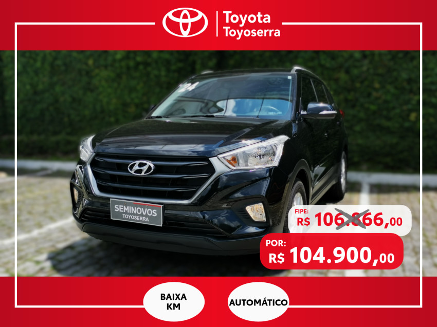 baixa km! - hyundai creta action 1.6  flex automatico