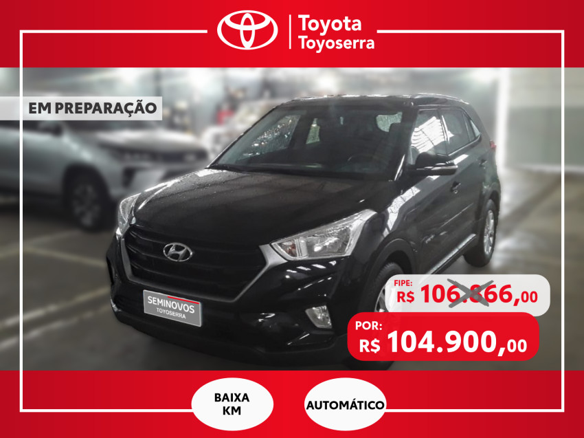 baixa km! - hyundai creta action 1.6  flex automatico