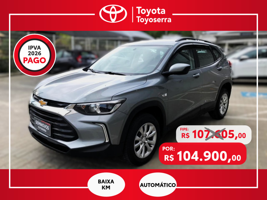 baixa km! - chevrolet tracker 1.0 turbo  flex automatico