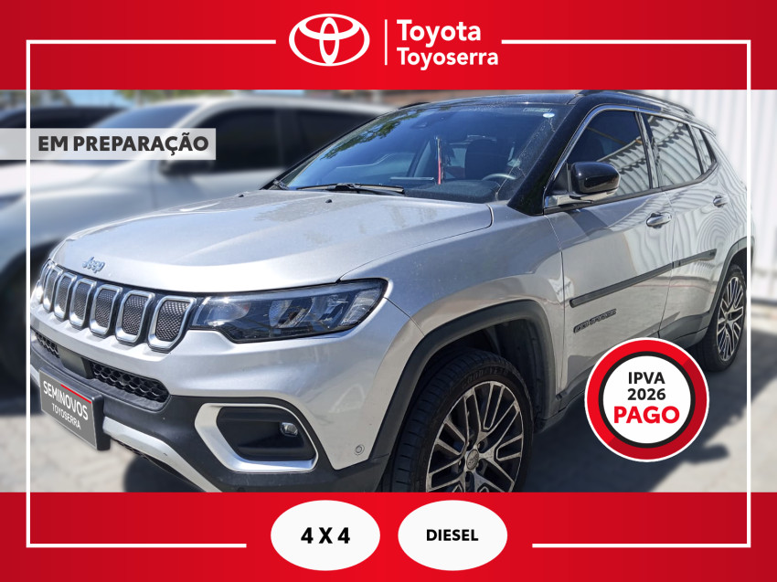 baixa km! - jeep compass limited td 350 2.0 4x4 die. automatico