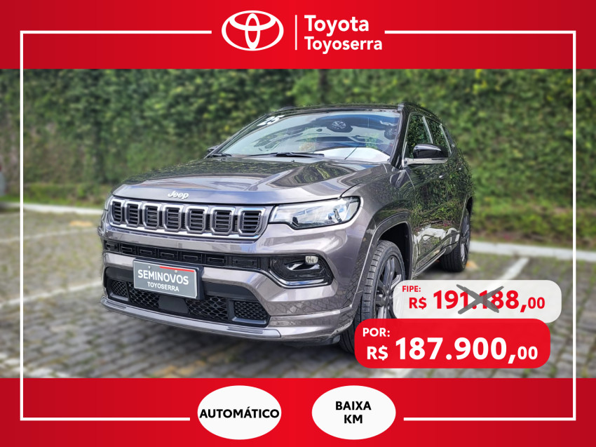 baixa km! - jeep compass over. hurric 2.0 4x4 tb  automatico