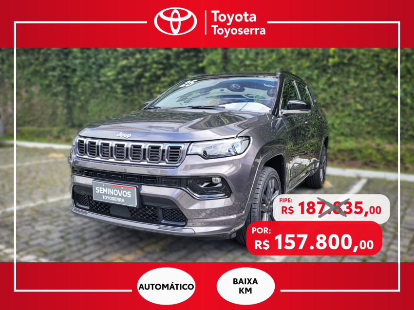 baixa km! - jeep compass over. hurric 2.0 4x4 tb  automatico