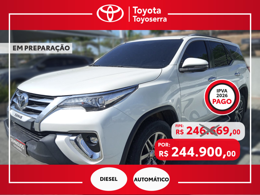 baixa km! - toyota hilux sw4 srx 4x4 2.8  dies. automatico