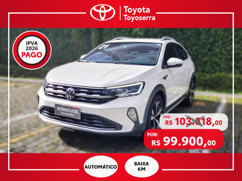 baixa km! - volkswagen nivus highline 1.0 200 tsi flex automatico