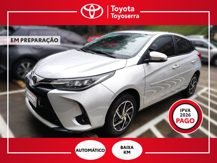 baixa km! - toyota yaris xls 1.5 flex  automatico