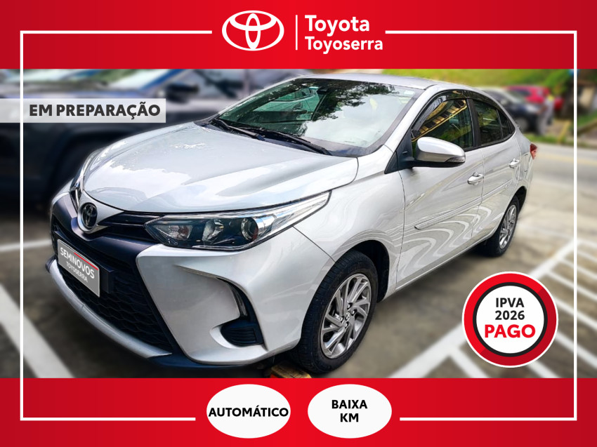 baixa km! - toyota yaris xs sedan 1.5 flex  automatico