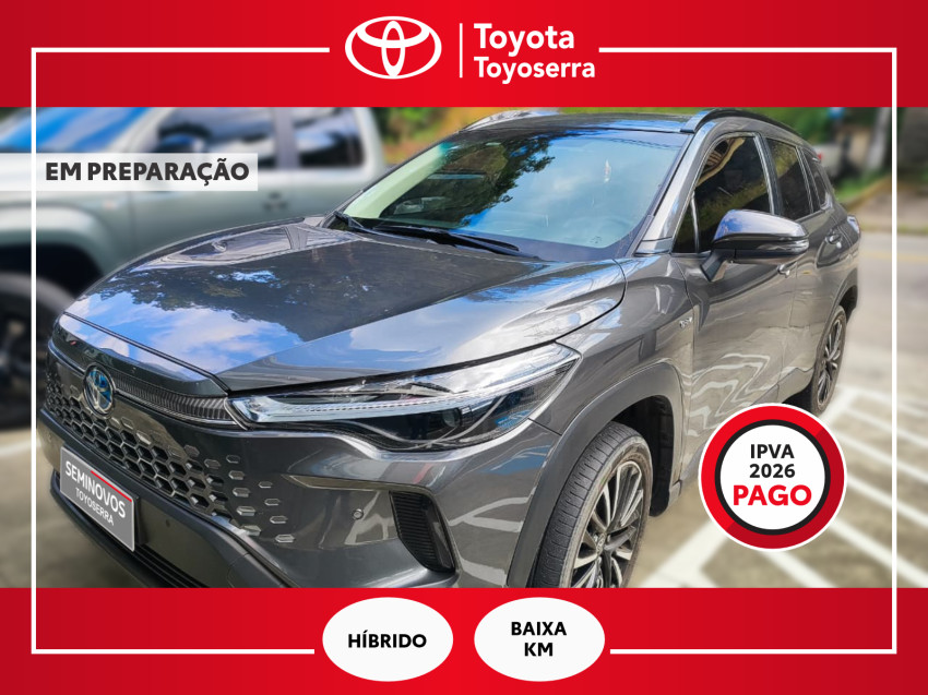 baixa km! - toyota corolla cross xrx 1.8  automatico (hibrido)