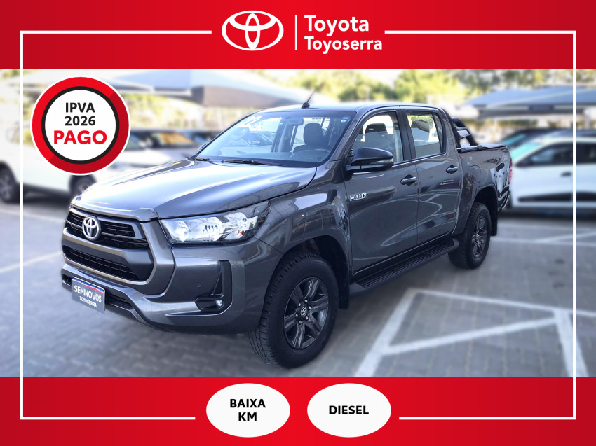 baixa km! - toyota hilux cd sr 4x4 2.8  diesel automatico