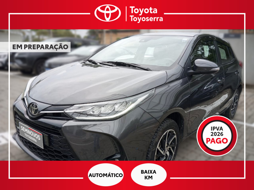 baixa km! - toyota yaris xls 1.5 flex  automatico