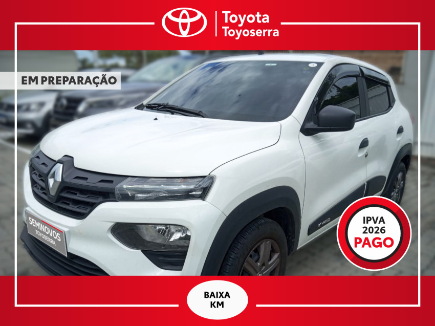 baixa km! - renault kwid zen 1.0 flex  manual