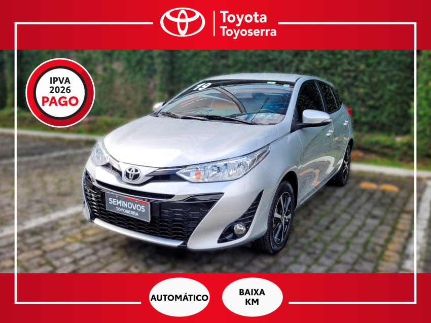 baixa km! - toyota yaris xs 1.5 flex  automatico