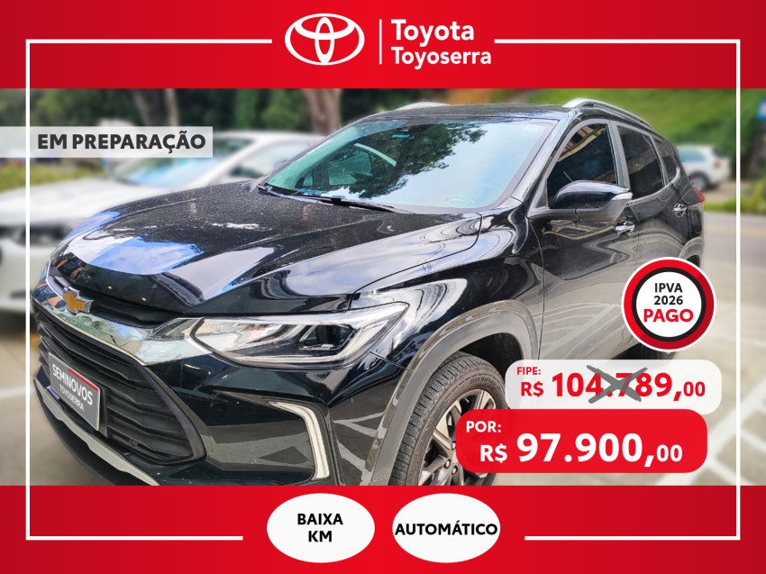 baixa km! - chevrolet tracker premier 1.2 turbo  flex automatico