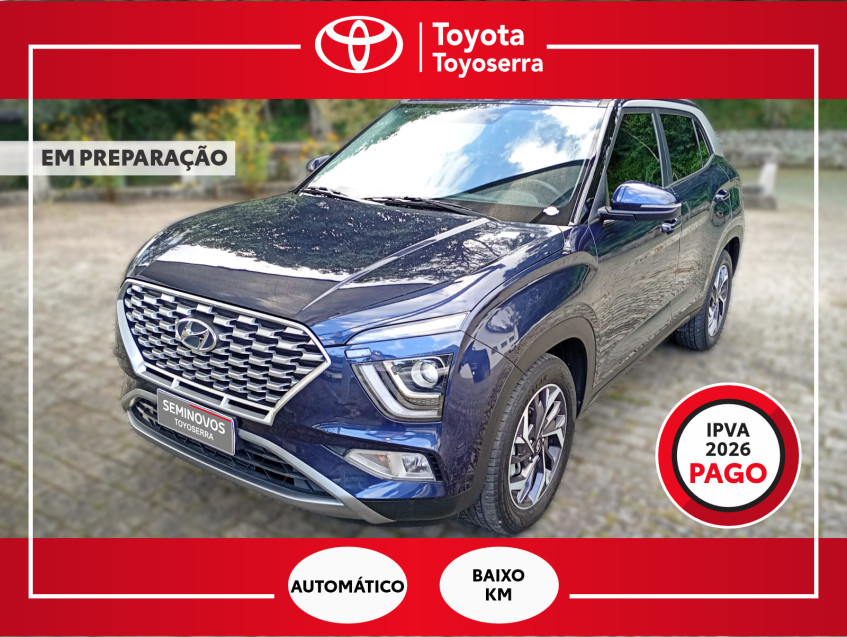 baixa km! - hyundai creta limited 1.0 tb  flex automatico