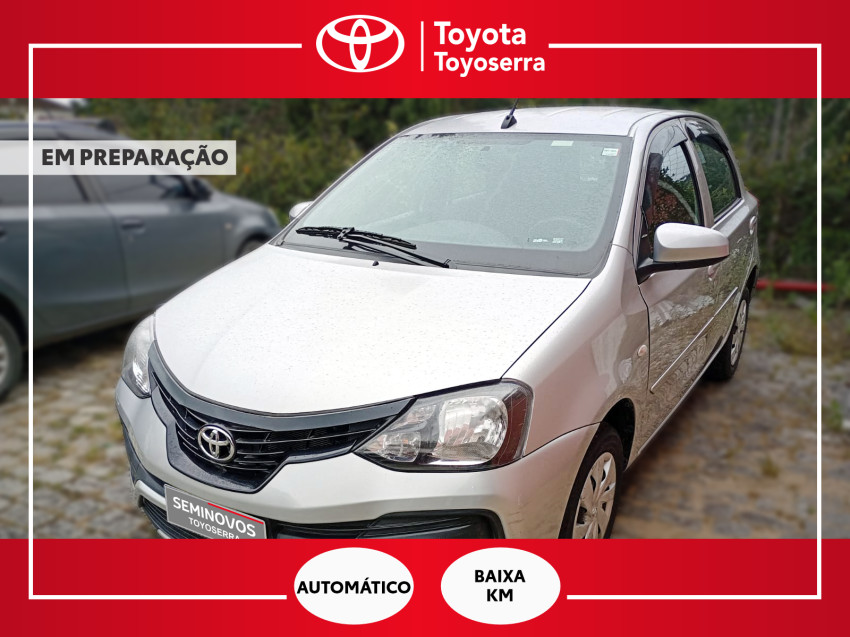 baixa km! - toyota etios x 1.3 flex  automatico