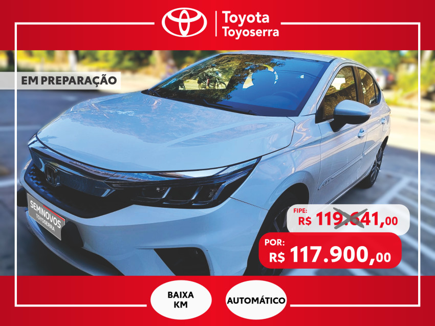 baixa km! - honda city hatchback exl 1.5 flex  automatico