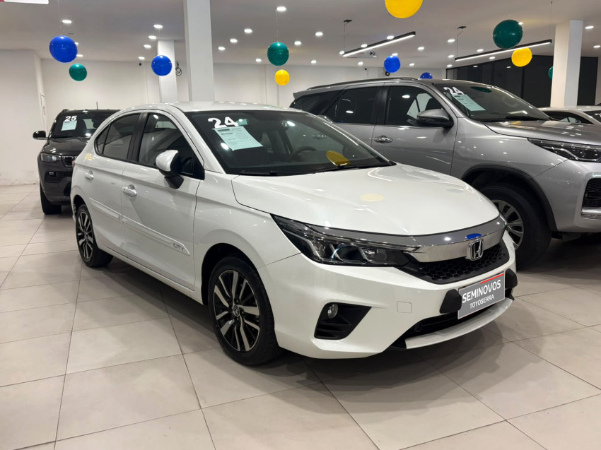 baixa km! - honda city hatchback exl 1.5 flex  automatico3