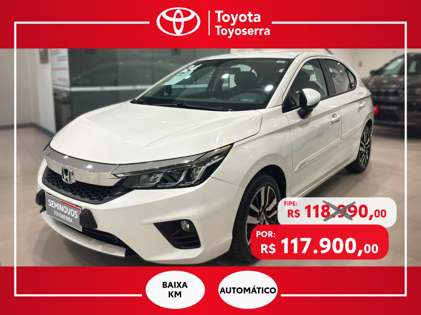 baixa km! - honda city hatchback exl 1.5 flex  automatico