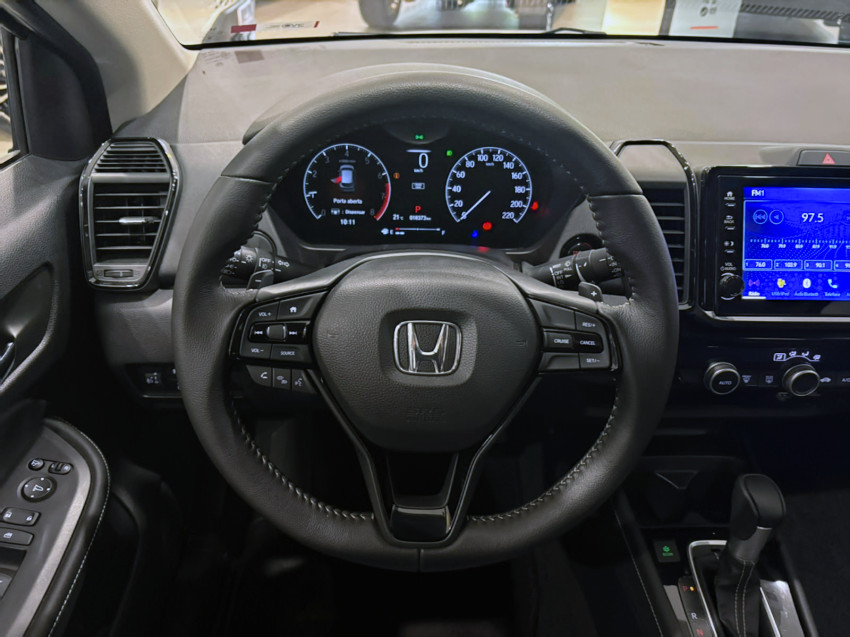 baixa km! - honda city hatchback exl 1.5 flex  automatico12