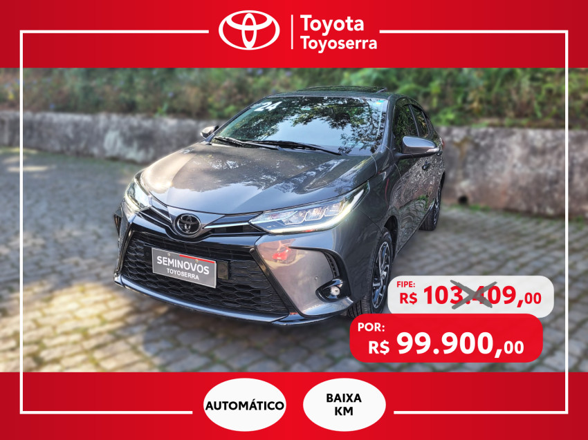 baixa km! - toyota yaris xls sedan 1.5 flex  automatico