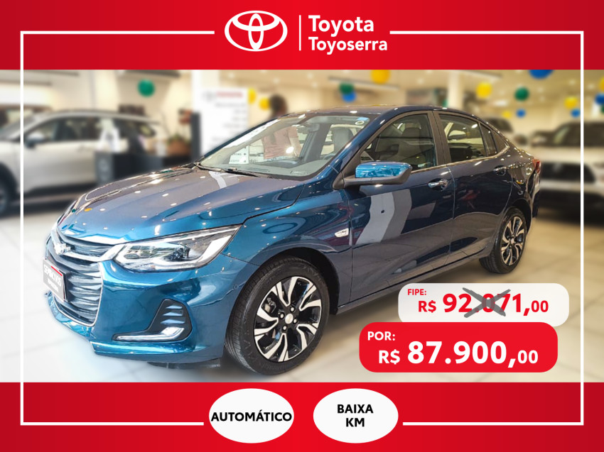 baixa km! - chevrolet onix sed. plus prem. 1.0  tb flex automatico