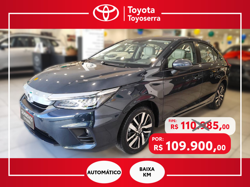 baixa km! - honda city sedan touring 1.5 flex  automatico
