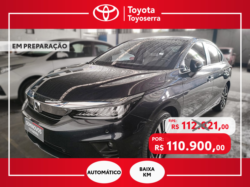 baixa km! - honda city sedan touring 1.5 flex  automatico