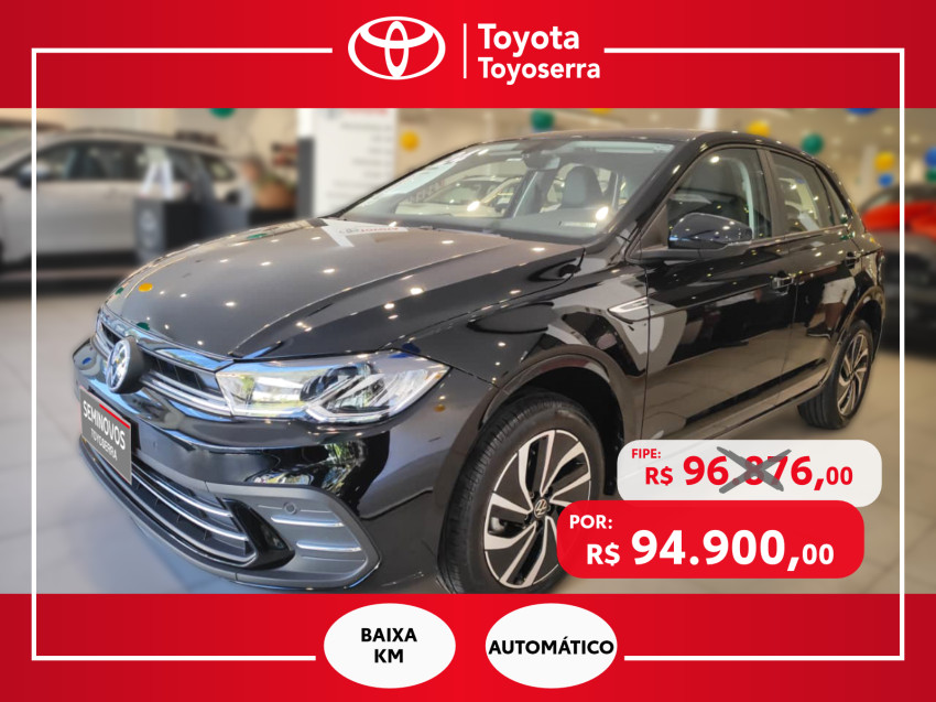 baixa km! - volkswagen polo highline tsi 1.0 flex  automatico