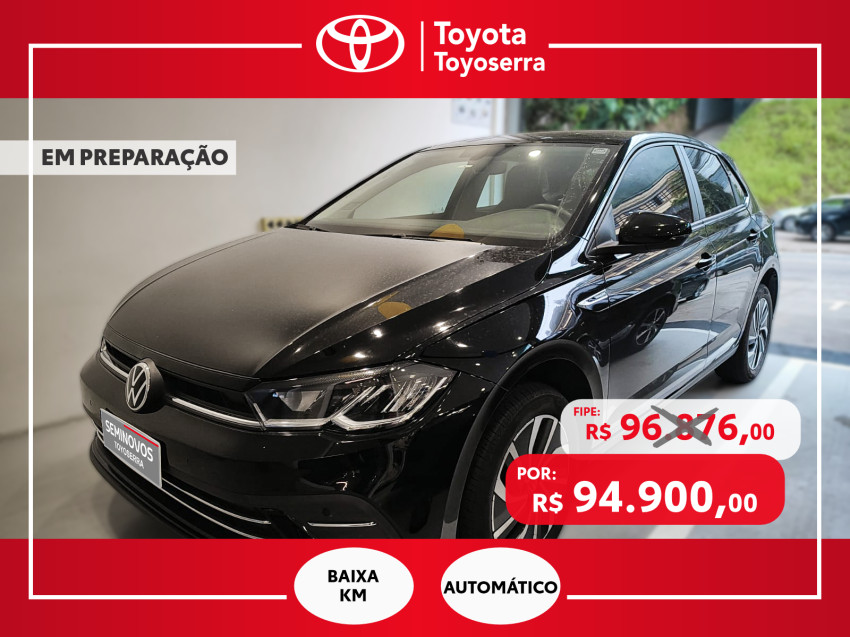 baixa km! - volkswagen polo highline tsi 1.0 flex  automatico