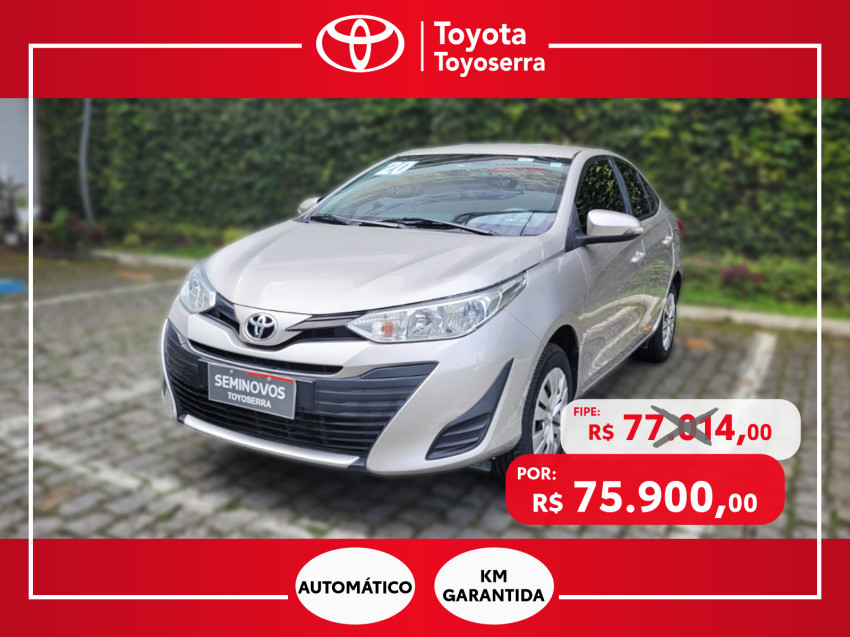 baixa km! - toyota yaris xl sedan 1.5 flex  automatico