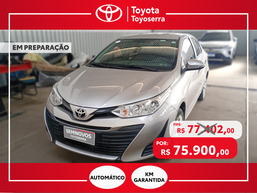 baixa km! - toyota yaris xl sedan 1.5 flex  automatico
