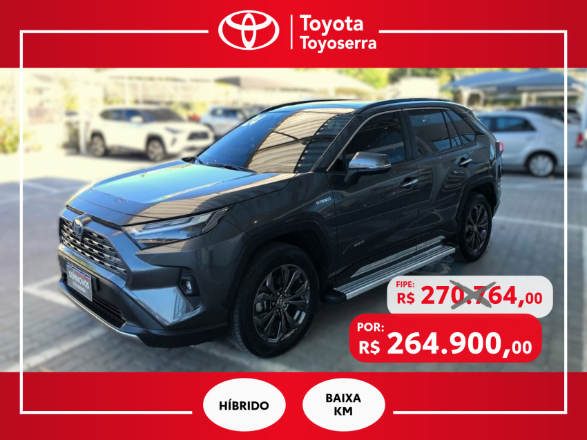 baixa km! - toyota rav4 2.5 sx connect 4x4 automatico (hibrido)