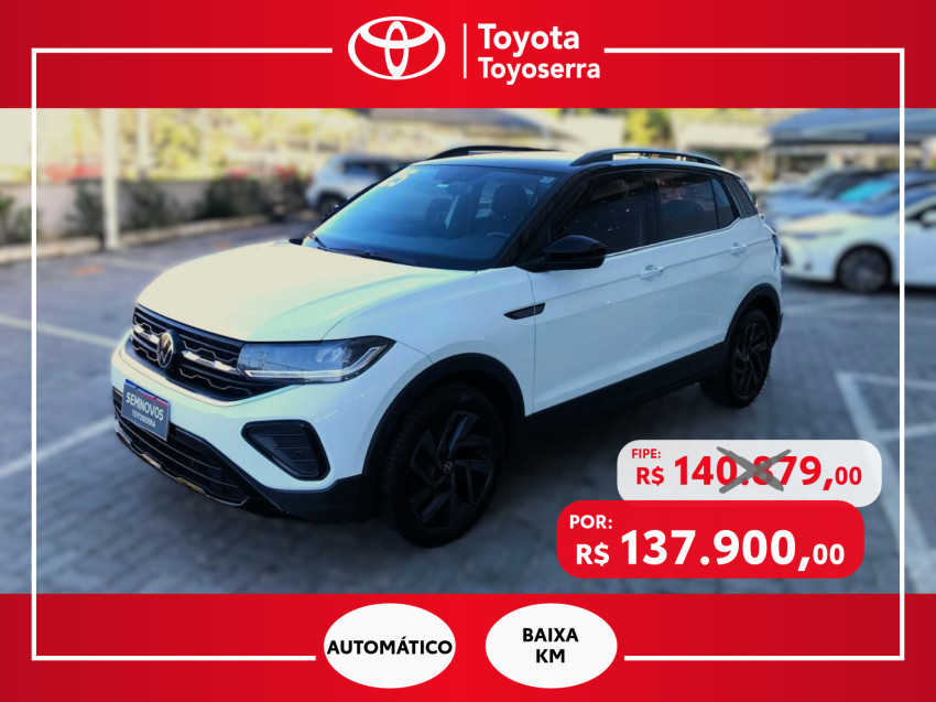 baixa km! - volkswagen t-cross highline 1.4 tsi flex  automatico
