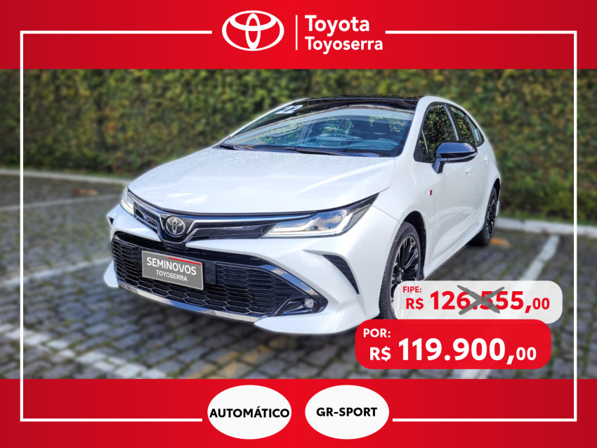 baixa km! - toyota corolla gr-sport 2.0 flex  automatico
