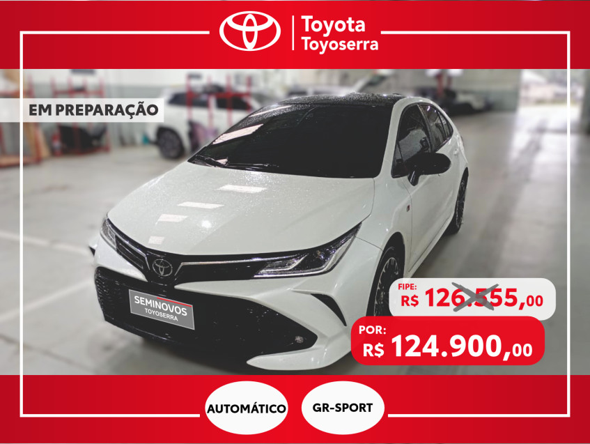 baixa km! - toyota corolla gr-sport 2.0 flex  automatico