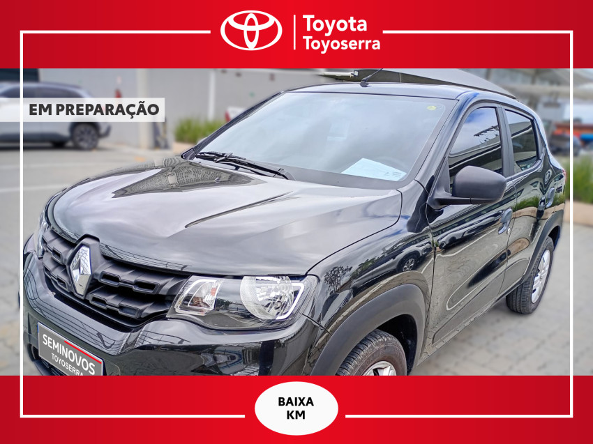 baixa km! - renault kwid zen 1.0 flex  manual0