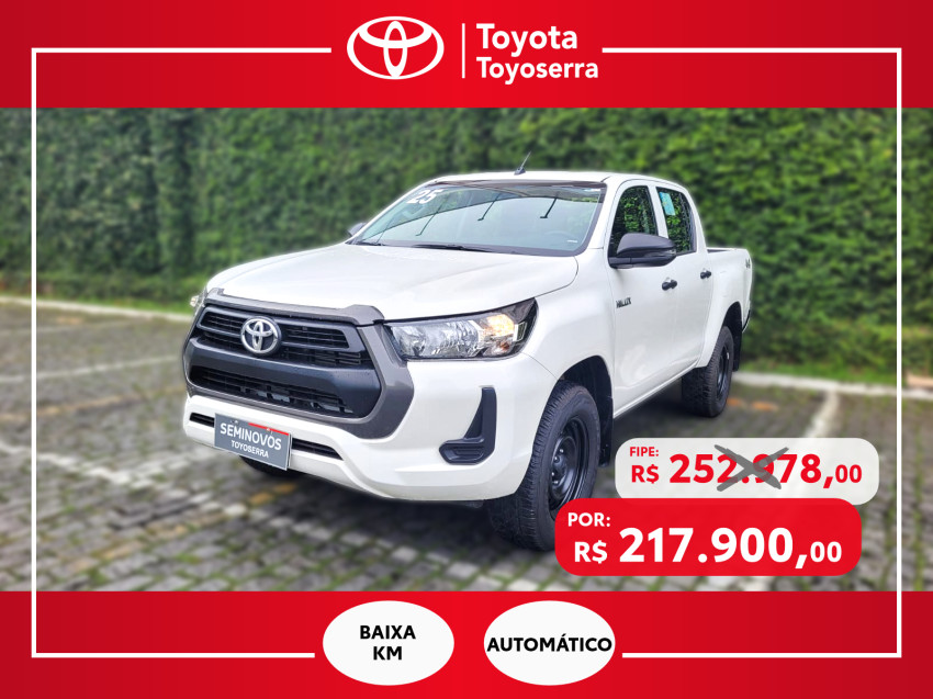 Baixa KM! - Toyota Hilux Cd 4X4 2.8  Diesel Automático