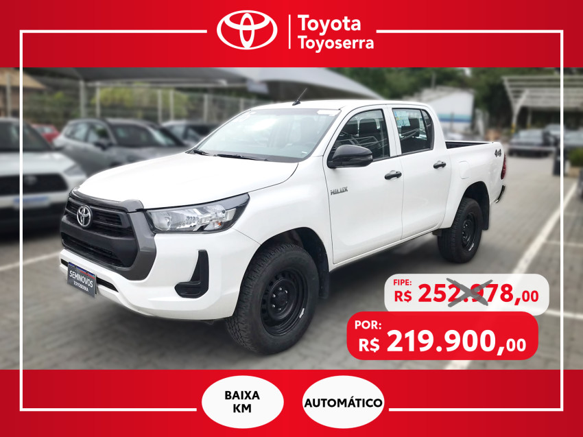 Baixa KM! - Toyota Hilux Cd 4X4 2.8  Diesel Automático0