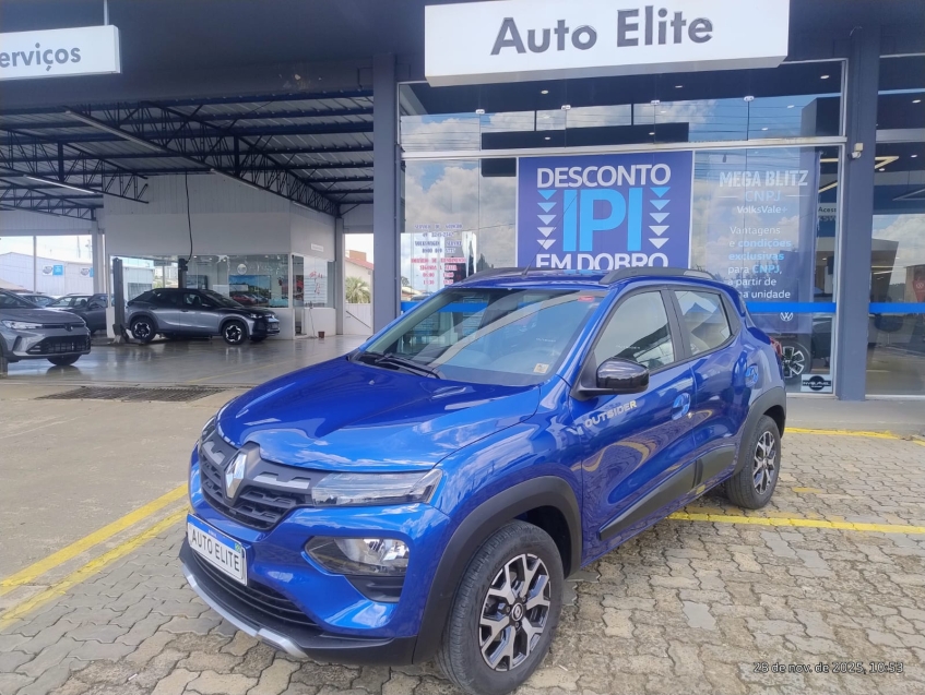 renault/kwid outsid, azul,2022/2023,completo